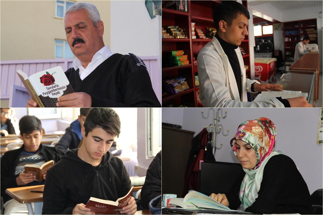 Diyarbakır'daki bir lisede herkes aynı anda kitap okuyor Diyarbakır'daki bir lisede herkes aynı anda kitap okuyor